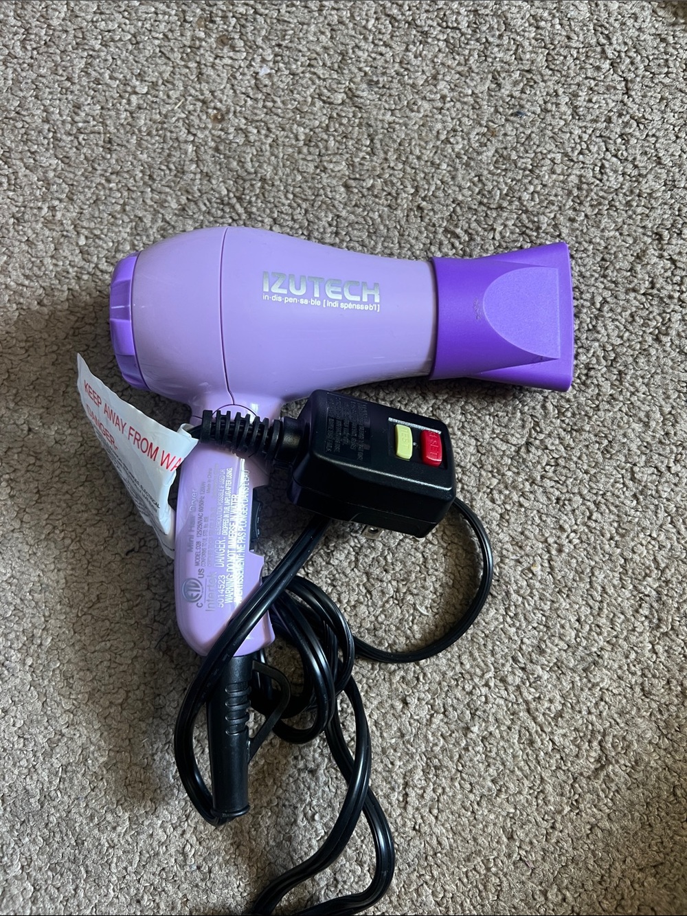 Portable Purple Travel Hair Dryer
